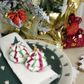 XMAS DISCO BALL BOW ORNAMENTS 3PCS