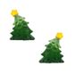XMAS MINI RESIN WAVEY TREE W STAR 2PCS