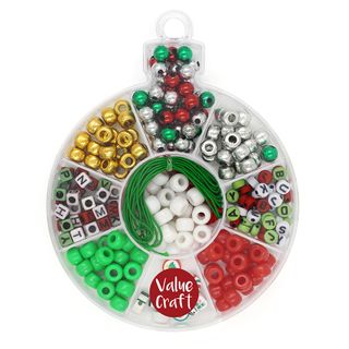 XMAS PLASTIC BEAD PACK BAUBLE 1PC