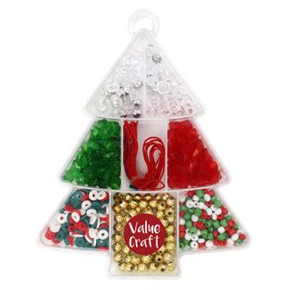 XMAS PLASTIC BEAD PACK TREE 1PC