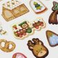 XMAS GLITTER STICKERS GINGERBREAD 1SH