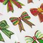 XMAS GLITTER STICKERS BOWS 1SH