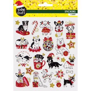 XMAS FOIL STICKERS DISCO DOGS 1SH