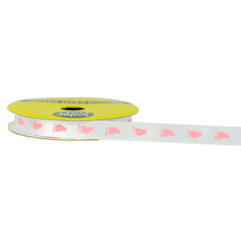 Rib Satin Pink Footprint 10mmx3meters