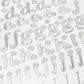 STICKERS GLITTER ALPHA SML SLV 1 SHEET