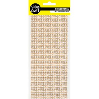 CRAFT RHINESTONE S-ADHESIVE GOLD 540PCS