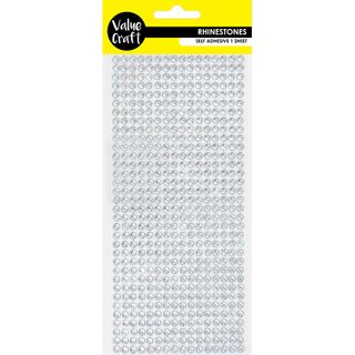 CRAFT RHINESTONE S-ADHESIVE SILVER 540PC