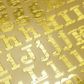 STICKERS METALLIC ALPHA CAP GLD 1 SHEET