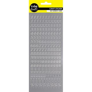 STICKERS METALLIC NUMBERS SLV 1 SHEET