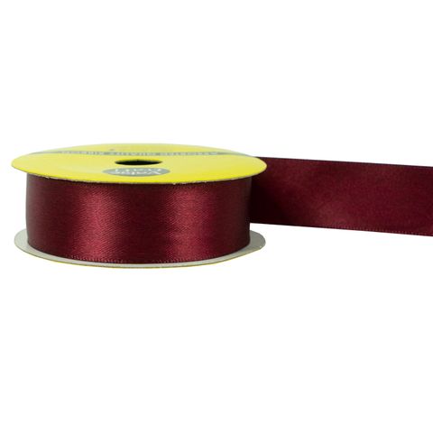 RIB 22MM POLYESTER SATIN BURG 3M