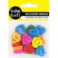 Bead Wood Fluoro Smile Hrt 15G+1M Thread