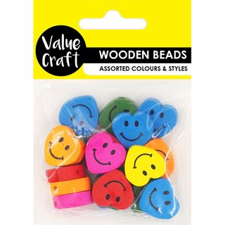 BEADS WD FLUORO SMILEY HRT 15G+1M THREAD