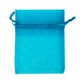 Mini Organza Bag Turqoise 10cmx7.5cm 7pc