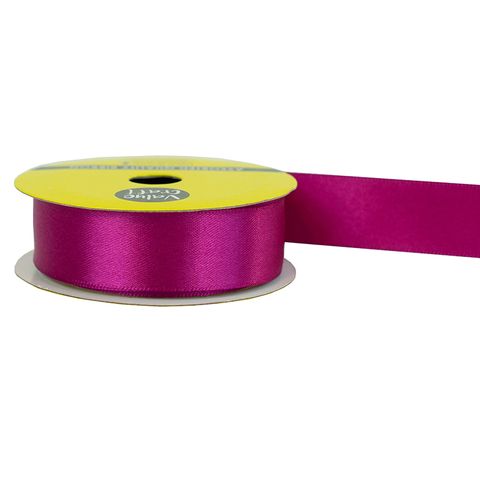 RIB 22MM POLYESTER SATIN FUCHSIA 3M