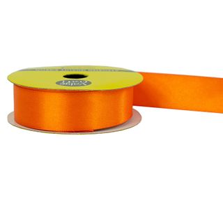 RIB 22MM POLYESTER SATIN ORANGE 3M