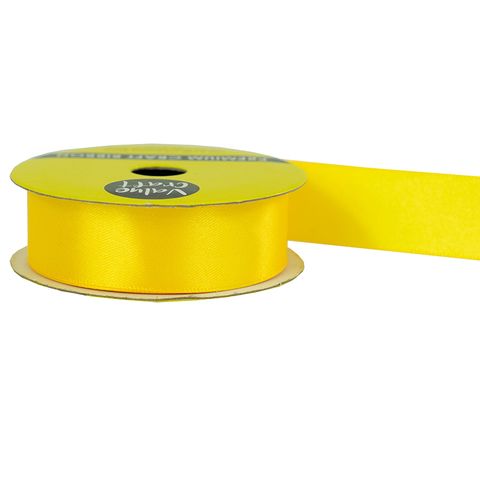 RIB 22MM POLYESTER SATIN BR. YELLOW 3M