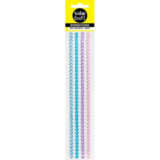 Craft Rhinestone Strips 8Mm Pastel 1Sh