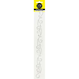 Craft Rhinestone Flourish Silver 1Sh