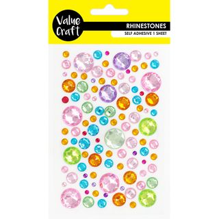 Value Craft Rhinestone Sticker, Bubble Purple/Pink/Silver