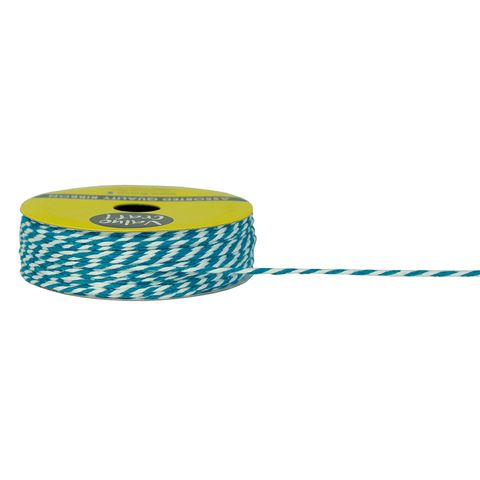 Rib Bakers Twine 1.5Mm Turquoise-Wht 13M