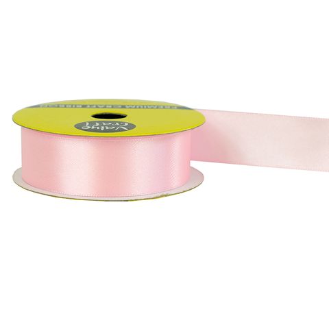 RIB 22MM POLYESTER SATIN BABY PINK 3M