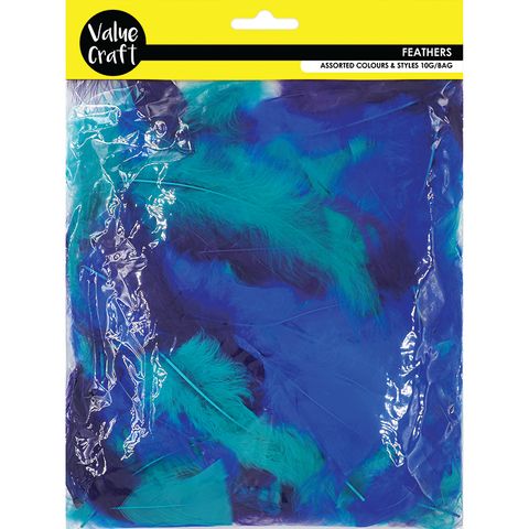 FEATHERS BLUE-PURP-GREEN 10G