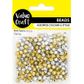 BEAD PLASTIC FACETED GOLD-SILVER 25G
