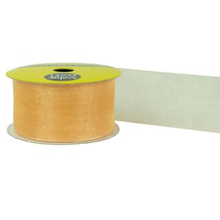 RIB 38MM WOV EDGE ORGANZA GOLD 4M