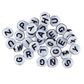 BEAD PLASTIC ALPHABET RND BLK-WHITE 20G