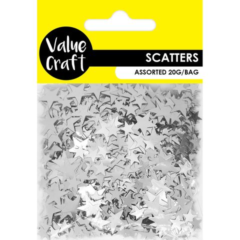CRAFT SCATTERS STAR 2 SIZES SILVER 20G