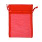 Sml Organza Bag 17cm X 12.5cm Red 5Pc