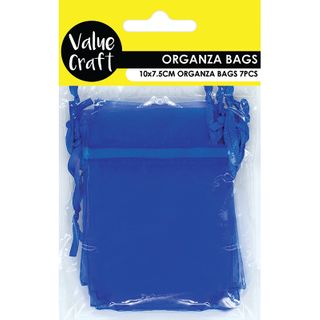 Mini Organza Bag Royal B 10cmx7.5cm 7pc