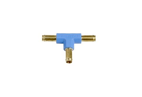 Steel Y or T Connector Blue