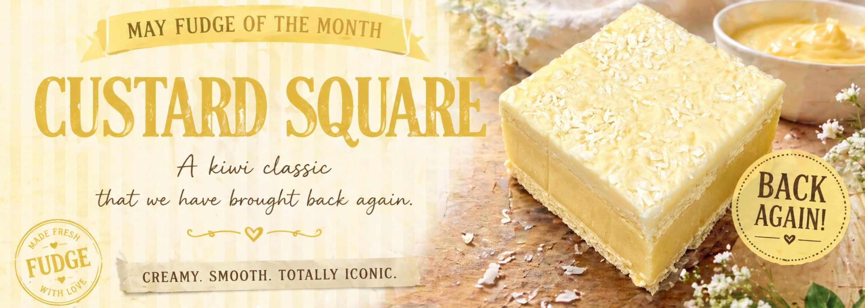 May Fudge Custard Square