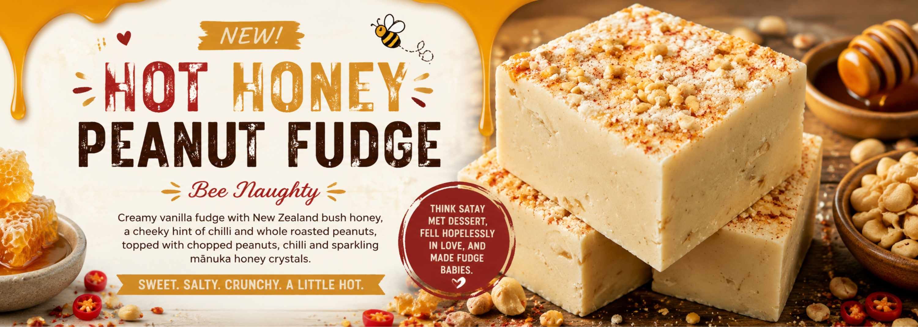 July Fudge Hot Honey Peanut Fudge