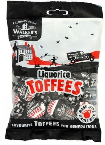 WALKERS BAGS - LIQUORICE TOFFEES 150G