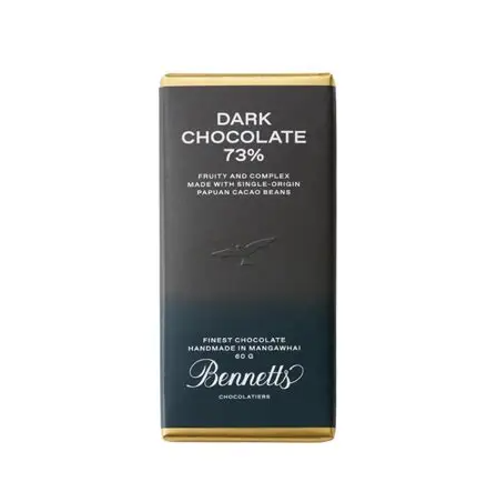 BENNETTS DARK CHOC 73% BAR