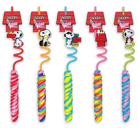 SNOOPY CRAZY POP STRAW WITH CHARM