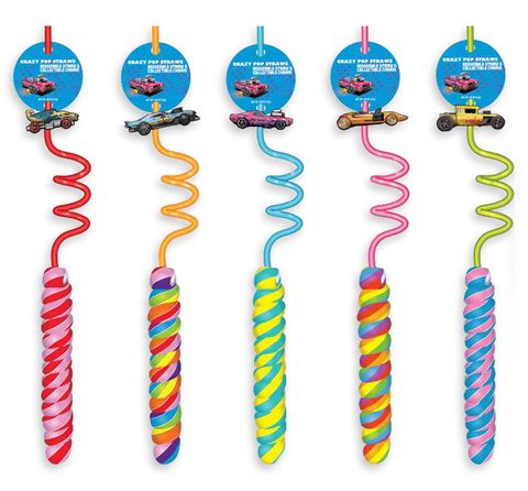 HOT WHEELS CRAZY POP STRAW WITH CHARM