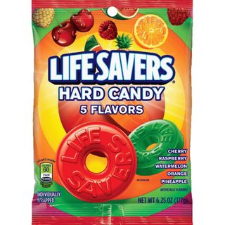 LIFESAVERS HARD CANDY 5 FLAVOURS PEG BAG
