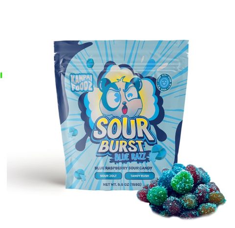 KANPAI SOUR BURST BLUE RAZZ "Coated Gushers"