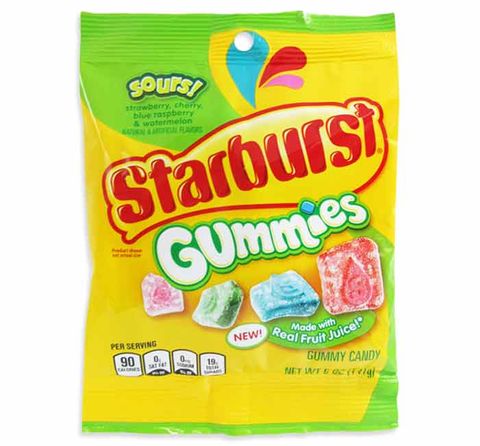 STARBURST GUMMIES SOURS! PEG BAG