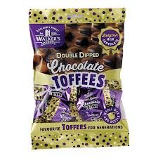 WALKERS BAGS - DOUBLE DIPPED CHOC TOFFEES 135G
