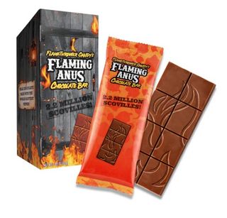 FLAMETHROWER CANDY'S FLAMING ANUS CHOC BAR