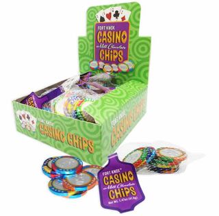CASINO CHIPS IN MESH BAG