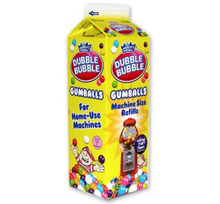 DUBBLE BUBBLE GUMBALLS MACHINE REFILL MILK CARTON