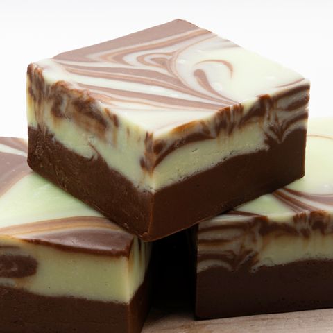 CHOCOLATE MINT SWIRL FUDGE