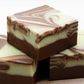 CHOCOLATE MINT SWIRL FUDGE