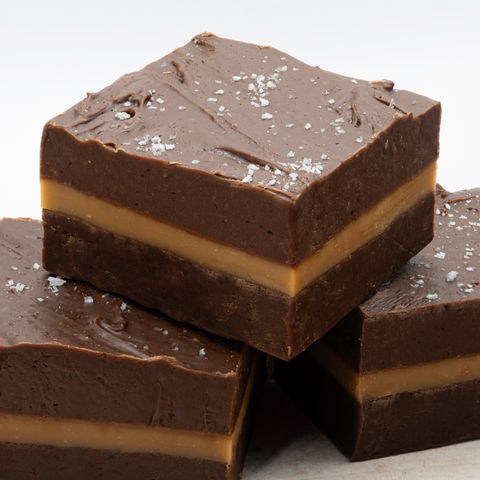 DARK CHOCOLATE CARAMEL SEA SALT FUDGE