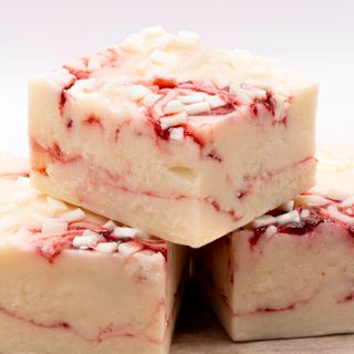White Chocolate Raspberry Ripple Fudge